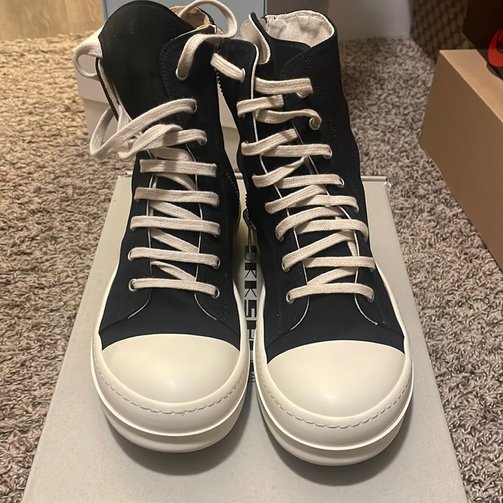 Rick Owens DRKSHD Fogachine Cotton Nylon High Black Milk